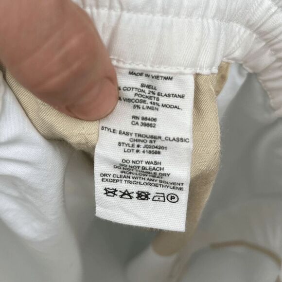 Theory White Easy Trouser Classic Chino Pants | Size Small - Picture 4 of 10